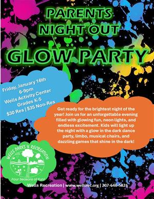 Parents Night Out-GLOW PARTY Jan.16th